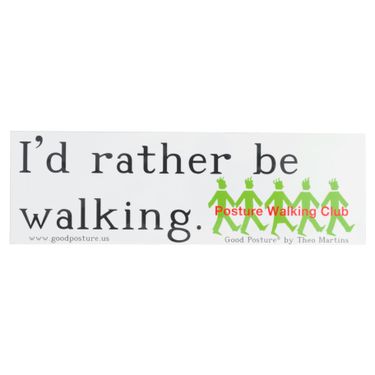 Walking Club Bumper Sticker (White)