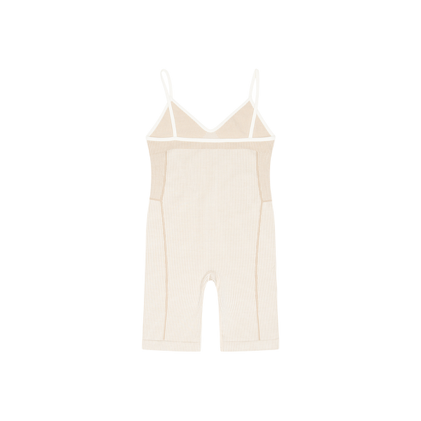 Nagnata Rib Playsuit in Cream