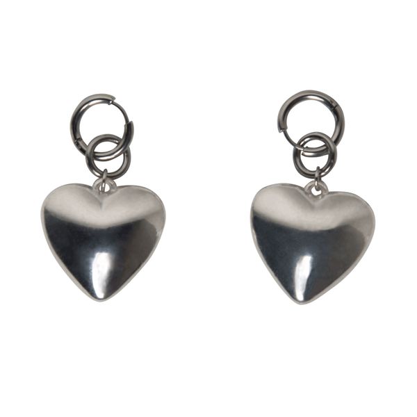 Vintage Puff Heart Earrings