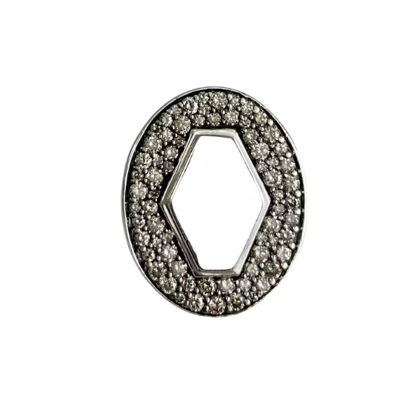 Walters Faith Sterling Silver Julian Champagne Diamond Signet Ring