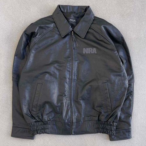 Vintage 1980s Zip Leather Jacket
