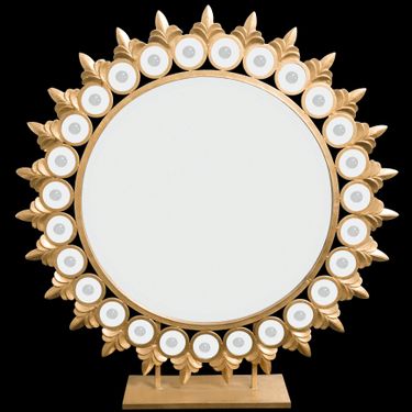 Vintage Sunburst Standing Mirror