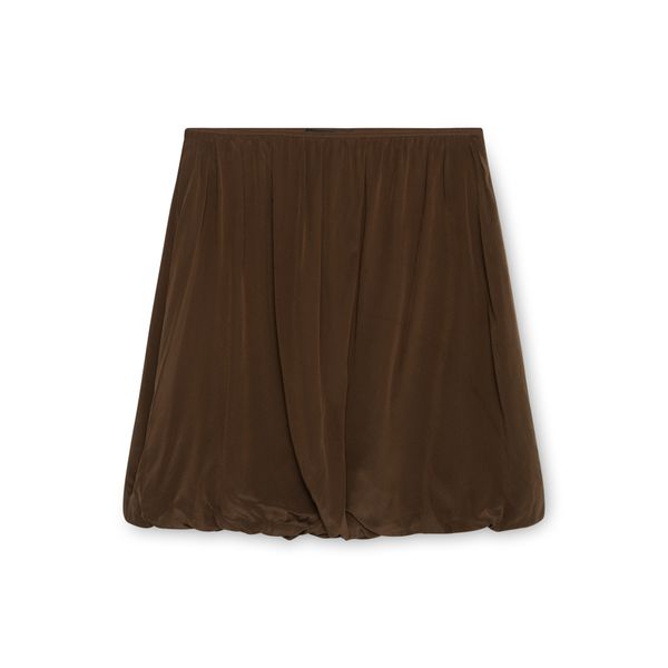 Helmut Lang Brown Silk Skort