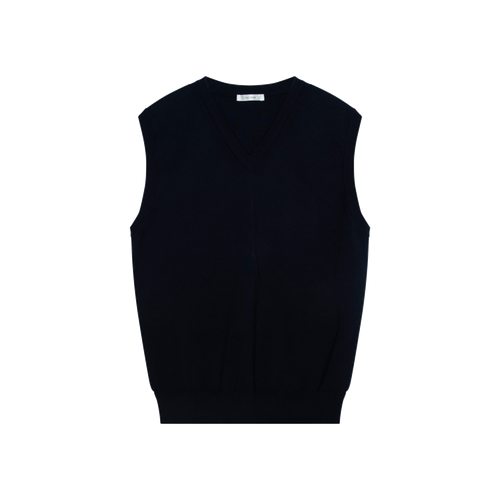 The Row Navy Blue Cremona Merino Wool and Cashmere Blend Vest