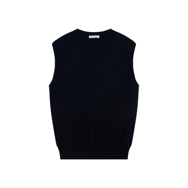 The Row Navy Blue Cremona Merino Wool and Cashmere Blend Vest