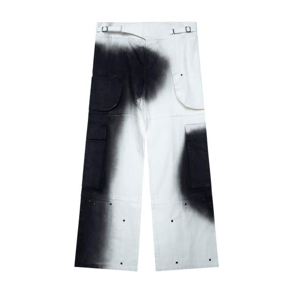 Adjustable Black Airbrush Cargo Pants