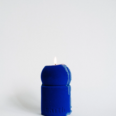 Lulu Electric Blue Velvet Candle