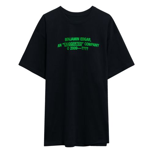 Benjamin.Edgar 'Exaggerated' T-Shirt in Black/Green
