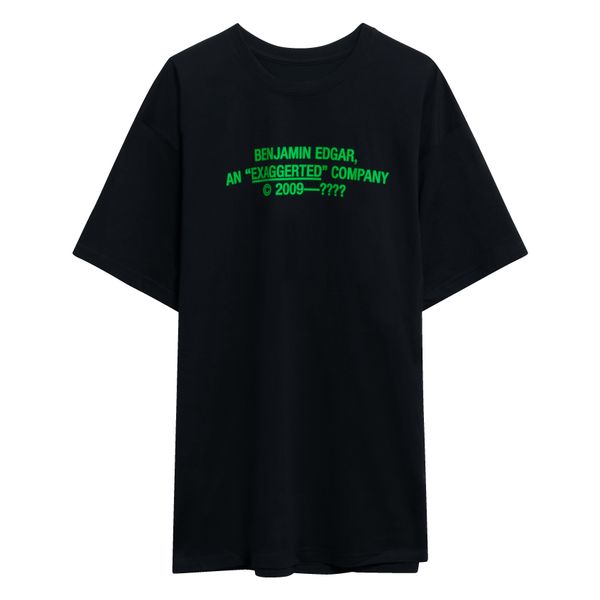 Benjamin.Edgar 'Exaggerated' T-Shirt in Black/Green