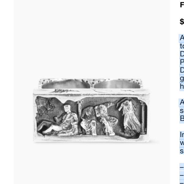 Frieze Two-Finger Ring