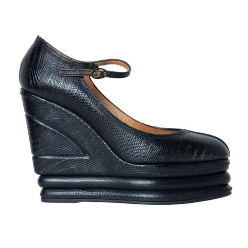 Vintage Kenzo Défilé Black Mary Jane Platform Shoes