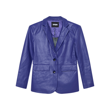 Apparis Killian Vegan Leather Blazer in Electric Purple