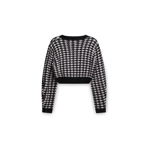 Houndstooth B&W Sweater