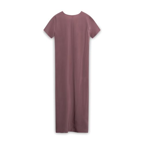 COS Silk Straight Silhouette V-Neck Dress - Purple
