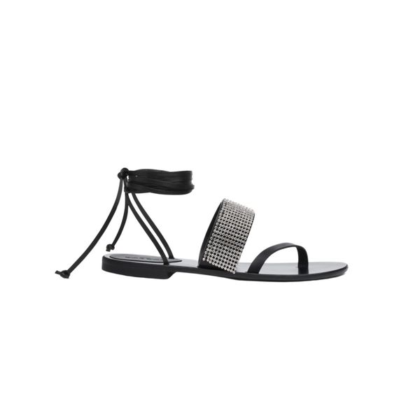 Ayda Crystal Laced Sandals