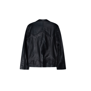 Leather Blazer in Black
