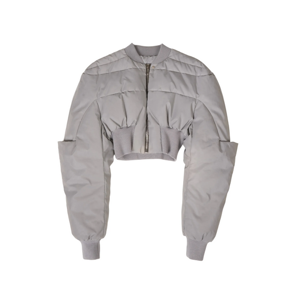 Rick Owens Cropped Strobe Reflective Puffer Jacket