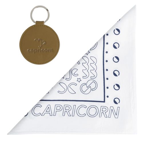 DOOZ Capricorn Bandana + Keychain Set in White