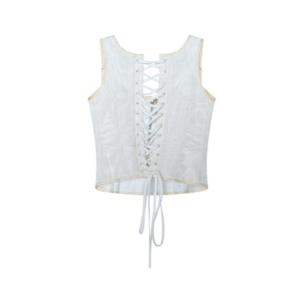 Dana Foley White Zip Up Corset