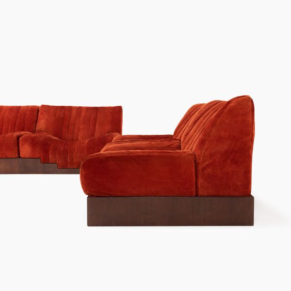 Set of Five San Francisco Modular Armchairs by Luciano Frigerio, 1970s