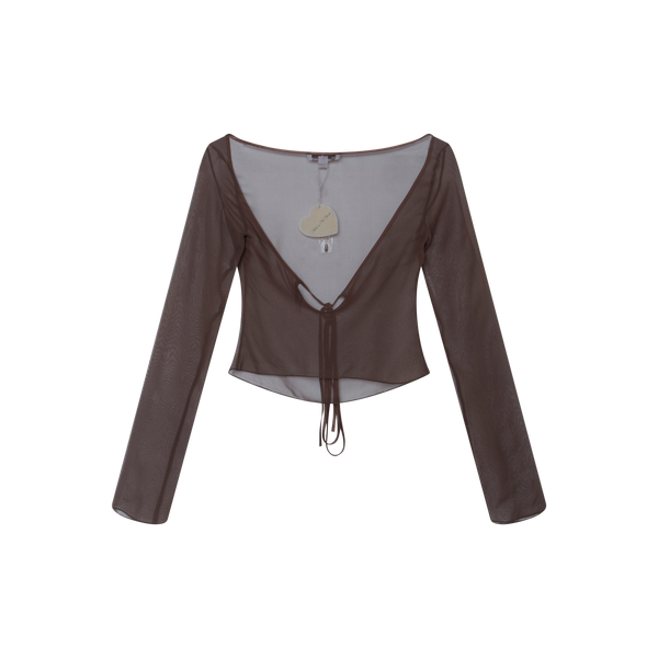 Long Sleeve Chemise in Brown