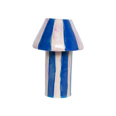 Purple and Blue Striped Lamp