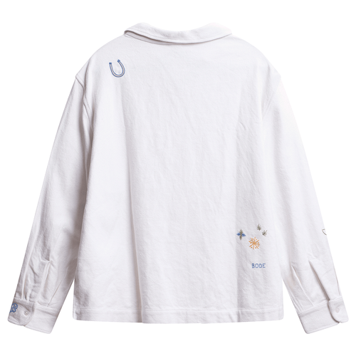 Bode Embroidered Canvas Pocketed Polo