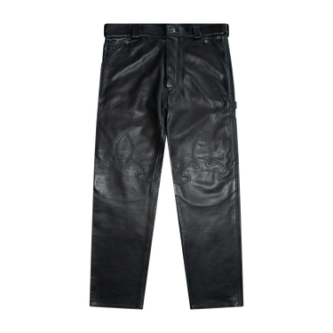 Chrome Hearts Fleur Knee Leather Pants