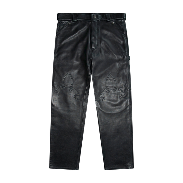 Chrome Hearts Fleur Knee Leather Pants