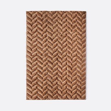 Herringbone Brown Rug by Edin & Lina Kjellvertz