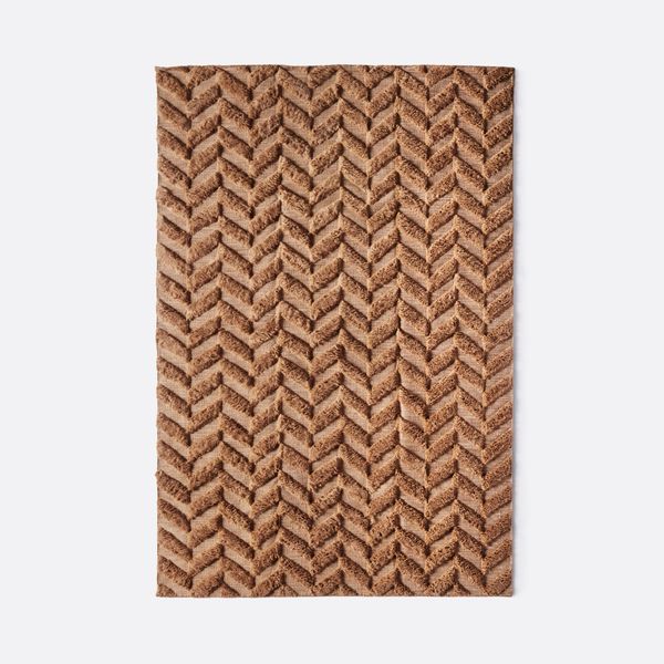 Herringbone Brown Rug by Edin & Lina Kjellvertz