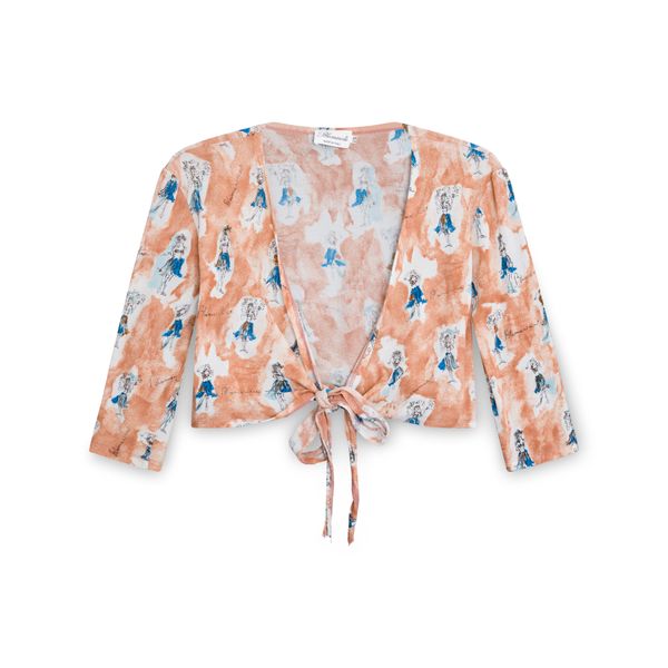 Blumarine Printed Wrap Top