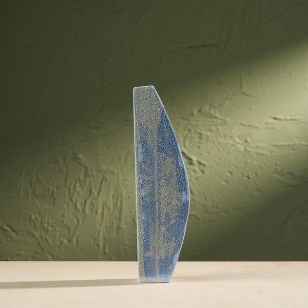 'Condensation' Series C6, Glazed Ceramic Sculpture in Blue by Eunsol Kim, The Netherlands, 2025"