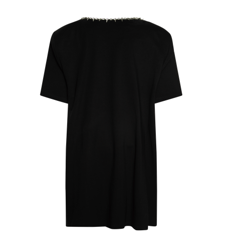 Area Crystal-Trimmed Jersey Mini T-Shirt Dress