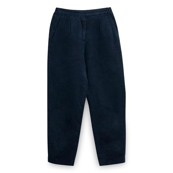 Massimo Alba Navy Boga Cotton Trousers