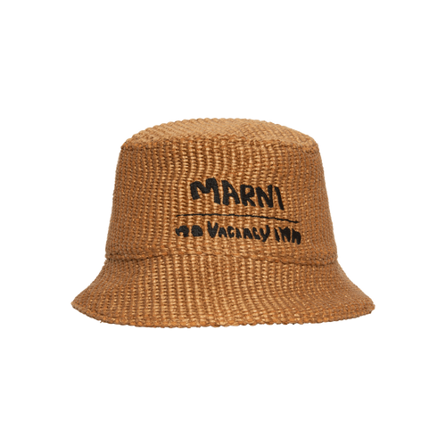 Marni x No Vacancy Inn Raffia Bucket Hat