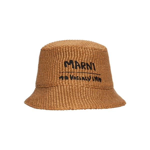 Marni x No Vacancy Inn Raffia Bucket Hat