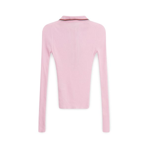 Acne Studios Pink Long Sleeve Polo