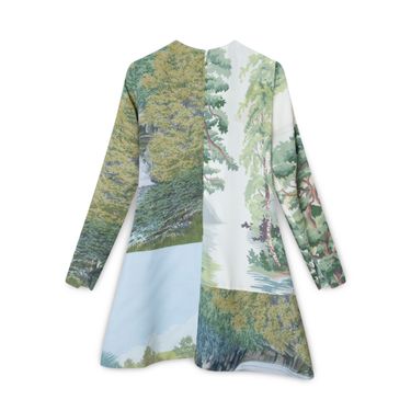 Stella McCartney Cady Landscape Print Dress - Cream