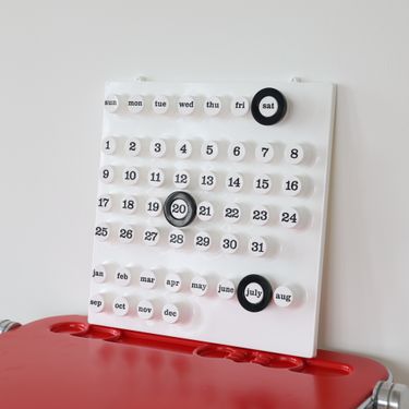 Ring-A-Date Space Age Wall Calendar by Giorgio Della Beffa, 1970