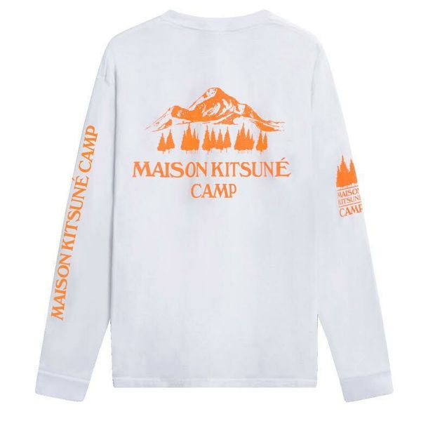 US MK Camp White/Orange Long-Sleeved Tee-Shirt