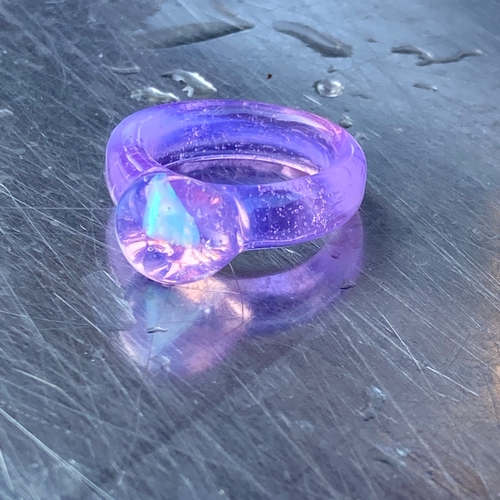 Slime Purple Glass Ring 