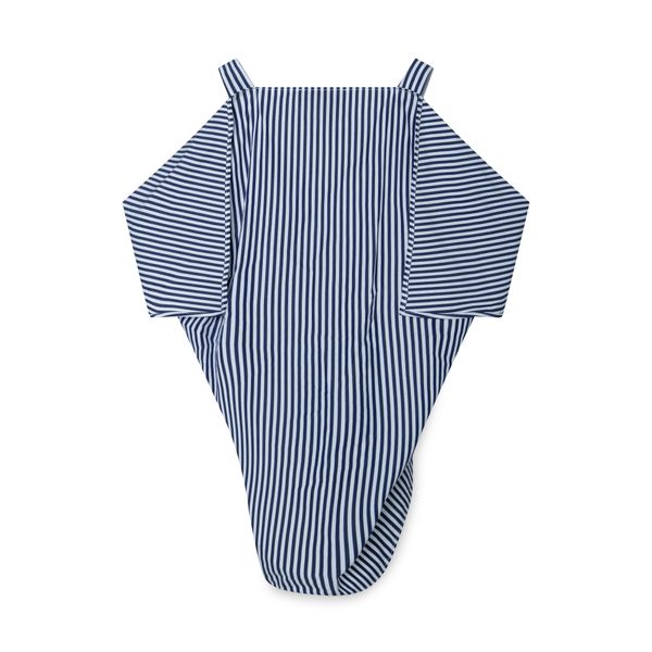 Coperni Navy/White Striped Cotton Poplin Top