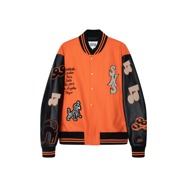 Sneakersnstuff Orange Varsity Jacket