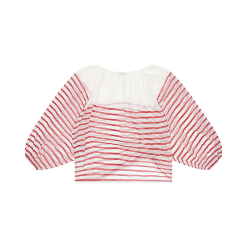 Mes Demoiselles White and Red Striped Blouse