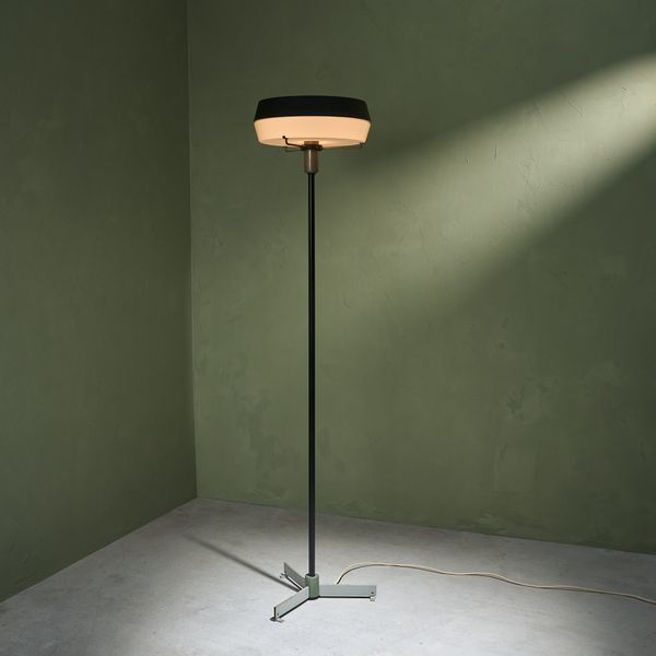 Floor Lamp with Reversible Shade by Niek Hiemstra for Hiemstra Evolux, The Netherlands 1960s