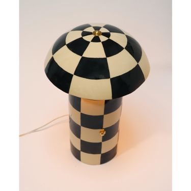 Checkered Mushroom Lamp