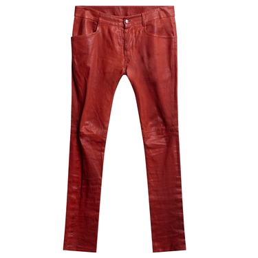 Rick Owens Burnt Orange Leather Pants