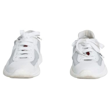 Prada New America's Cup Leather And Technical Fabric Sneakers