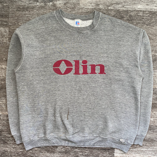 1980s Olin Heather Grey Crewneck Sweatshirt